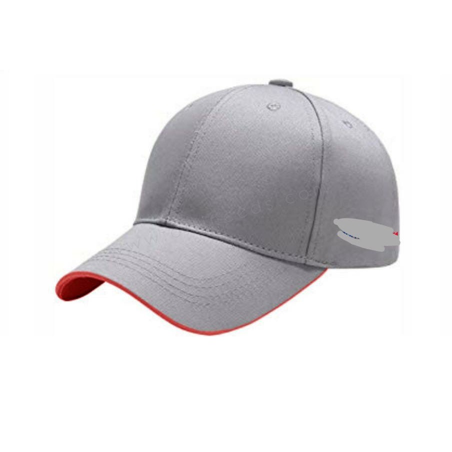 Light grey cap with orange detailing