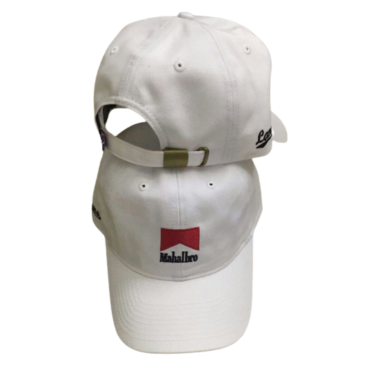 White cap with mahalbro emblem